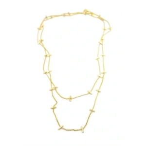 Çubuk Kolye - 90cm - Altın