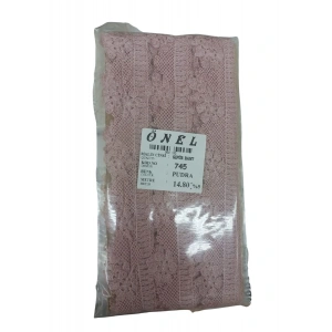 Dantel Polyester Güpür Bant Pudra 14,80 Metre En 3 cm ON-745-PU