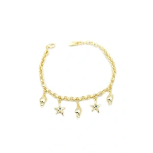 Deniz Kabuğu Charm Bileklik - Altın