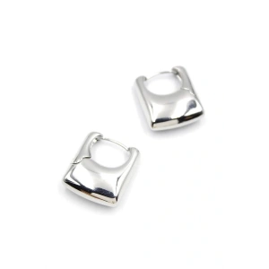 Dikdörtgen Küpe - Gümüş