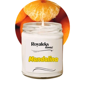 Doğal Özel Seri Kokulu Dekoratif Kavanoz Mum 210 cc - Mandalina Esansı - RYL