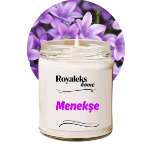 Doğal Özel Seri Kokulu Dekoratif Kavanoz Mum 210 cc - Menekşe Esansı - RYL