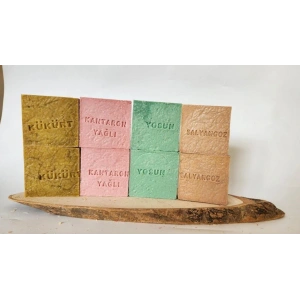 Doğal Üretim Sabunu Karışık (Kükürt-Kantaron-Yosun-Salyangoz) 8li Set