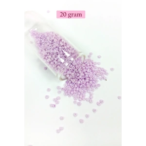 Dökme Cam Kum Boncuk (11/0) 2 mm - 20 Gram -  Açık Pembe - BNC008