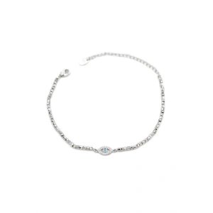 Dorika Boncuk Göz Bileklik - Gümüş