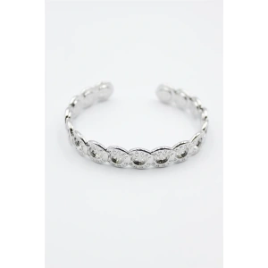 Düğme Bilezik - Gümüş