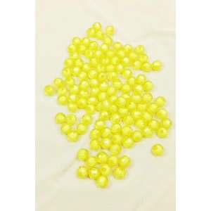 Dünya Boncuk İçten Boncuklu Bileklik Çanta Boncuğu 10 mm 50 gr Sarı - BNC464