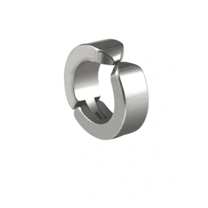 Erkek Küpesi - 1 Adet Çelik Kıstırmalı Küpe Paslanmaz Atmaz Çelik Gümüş Renk Küpe