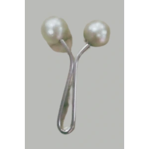 Eşarp Klipsi Top Model Düz Beyaz 1 Adet