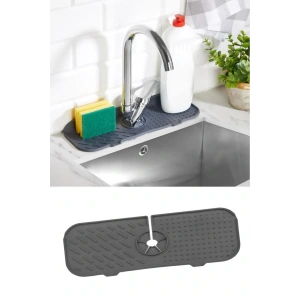 Esnek Musluk Lavabo Matı - Mutfak Banyo Batarya Su Tutucu Bulaşık Süngeri Matı