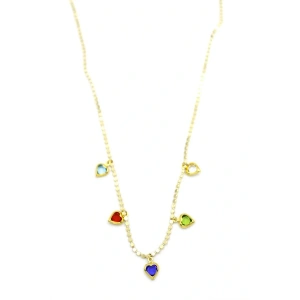 Ezme Zincir Charm Kolye - Altın