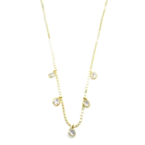 Ezme Zincir Charm Kolye - Altın