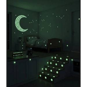 Fosforlu Etiket Karanlıkta Işık Veren Yıldız Tozu Etiketleri