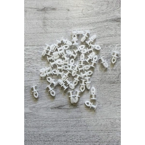 Geçmeli Sistem 75 adet Tül ve Perde Düğmesi Sağlam Korniş Halkası