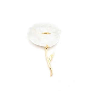 Gelincik Broş - Beyaz