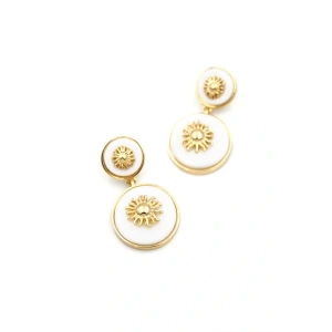 Güneş Küpe - Beyaz