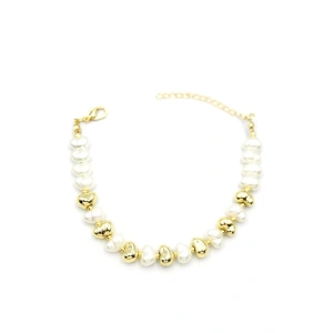 İnci Bileklik - Altın