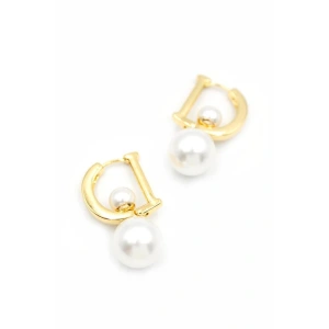 İnci D Küpe - Altın