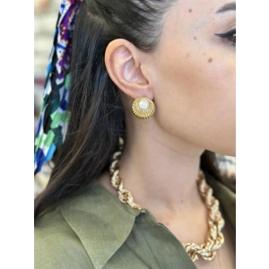 İnci Küpe - Altın