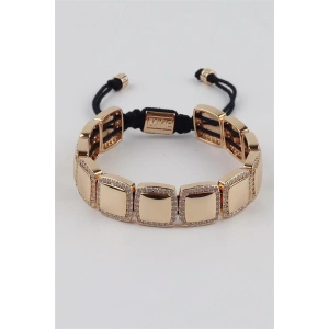 İpli Çelik Bileklik - Altın