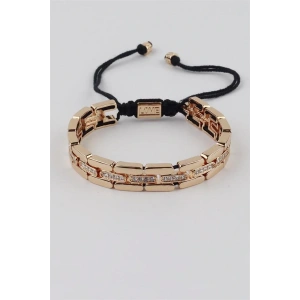 İpli Çelik Bileklik - Altın