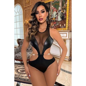 Kadın Babydoll Fantezi Harness Erotik  Kıyafet 2041 Siyah - Royaleks