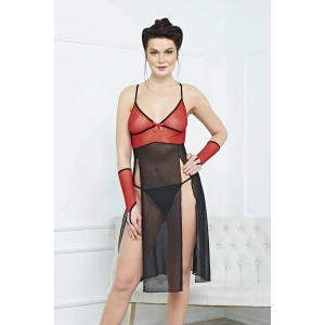 Kadın Şık Fantezi Uzun Elbise Gecelik Harness 3864 - Royaleks