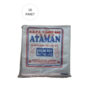 Kalın Şeffaf Atlet Poşet Küçük Boy 25x33 Cm 1 Kg (10 Paket-Takriben 1,700 Adet)