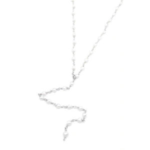 Kalp İncili Y Kolye - Gümüş