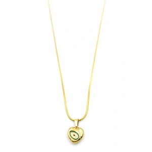 Kalp Kolye - 60 cm - Altın