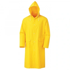 Kapşonlu Cepli Lüx Yağmurluk Sarı - Standart Beden 2xl