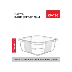 Kare Şeffaf Badya 1 Adet 4 No Royaleks-E167