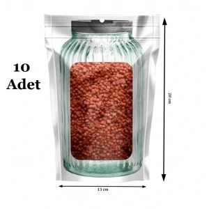 Kavanoz Görünümlü Kilitli Saklama Poşeti Çıtçıtlı Ve Pratik Torba 10 Adet