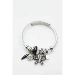 Kelebek Charm Bilezik - Siyah