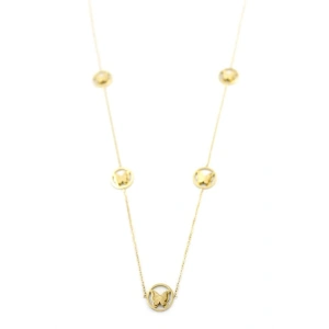 Kelebek Kolye - 90 cm - Altın