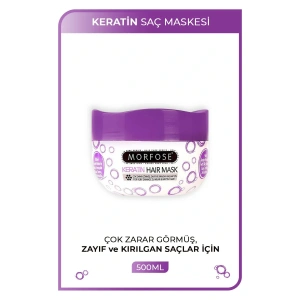 Keratin Saç Maskesi 500 ML  - Yıpranmış Saçlar için - mrfs