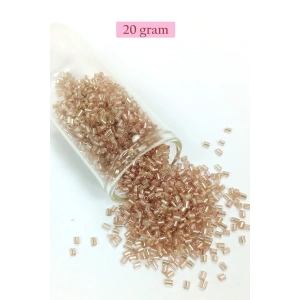 Kesme Cam Boncuk 2mm - 20 Gram - Açık Kahverengi -BNC331