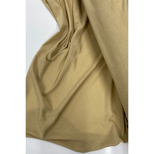 Keten Kumaş - Organik Kumaş - Perde Kumaşı - Ince Keten - Kıyafet Için Kumaş Örtü Koyu Bej 81