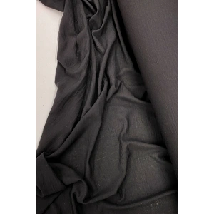 Keten Kumaş - Organik Kumaş - Perde Kumaşı - Ince Keten - Kıyafet Için Kumaş Örtü Siyah 27