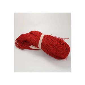 Kırmızı Renk Çile Kağıt İp Çanta Ipi Supla Ipi  No:78 - (550-600 gr)