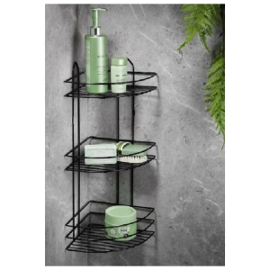 Köşelik Banyo 3 Raflı Siyah Metal Royaleks-56574