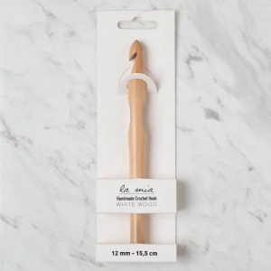 La Mia Whitewood 12 mm 15.5 cm Ahşap Yün Tığ