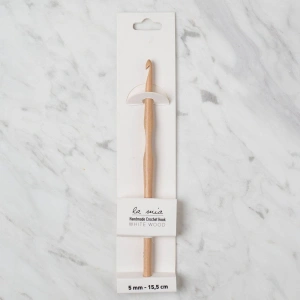 La Mia Whitewood 5 mm 15.5 cm Ahşap Yün Tığ