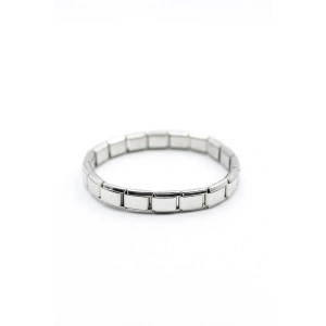 Lastikli Çelik Bileklik - Gümüş