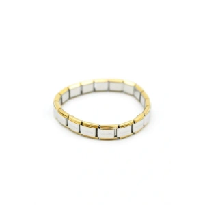 Lastikli Çelik Bilezik - Gümüş