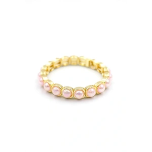 Lastikli Taşlı Bileklik - Pembe