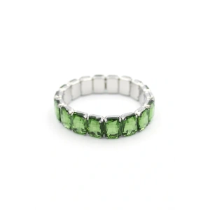 Lastikli Taşlı Bilezik - Yeşil