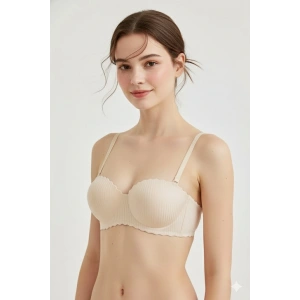 Lazer Kesim Dolgulu Telsiz  İz Yapmaz Sütyen Ten