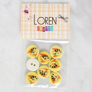 Loren Crafts 8li Balık Düğme - 1165