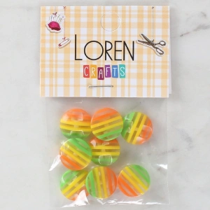 Loren Crafts 8li Desenli Düğme - 1083